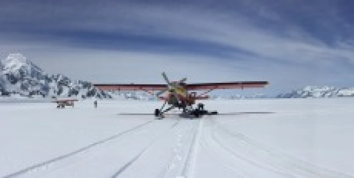 airplane on snow